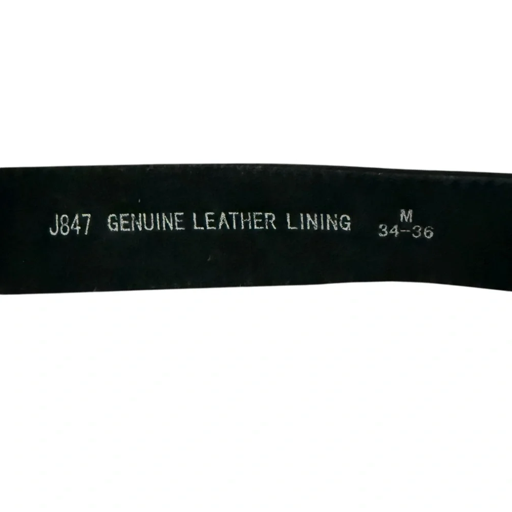 Punk Rock Skull Iron Cross Y2K Goth Black Belt Removable Buckle Edgy Size 34-36 - Picture 10 of 13